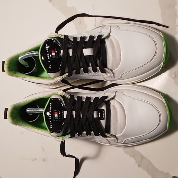 White and Green Athletic Shoes - Picture 1 of 6